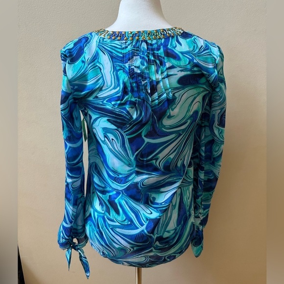 NWT Lilly Pulitzer Blouse, Size XS, Retail $168 - Picture 3 of 5